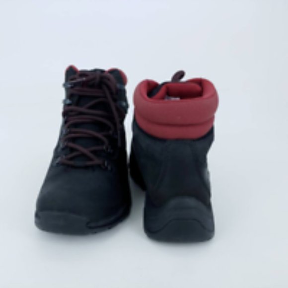 Timberland Womens‎ Ankle Boots Booties Black Red Round Toe Lace Up 6.5 - Picture 3 of 10